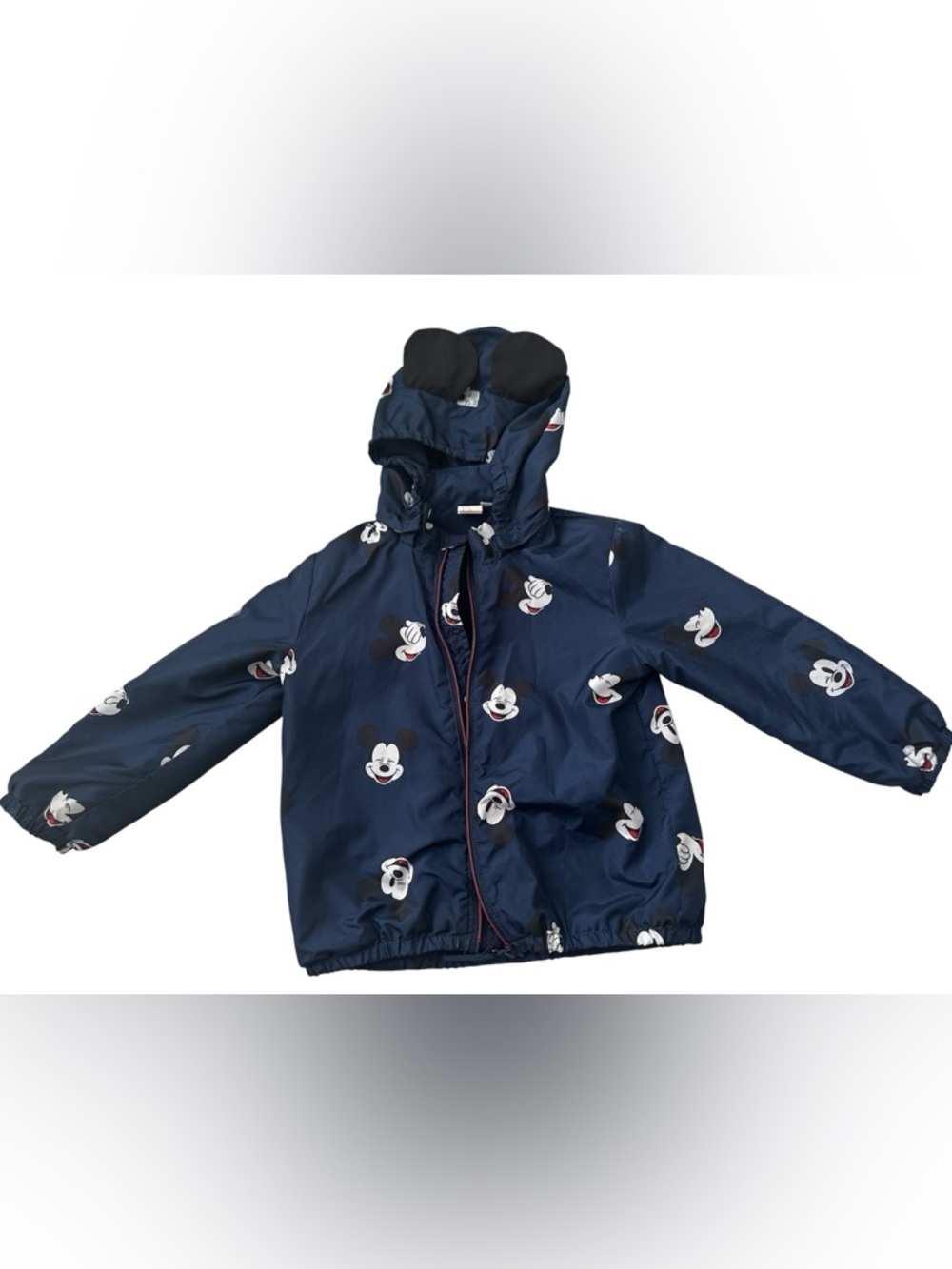 H&M Navy Mickey Mouse Hooded Light Jacket with Ear Details